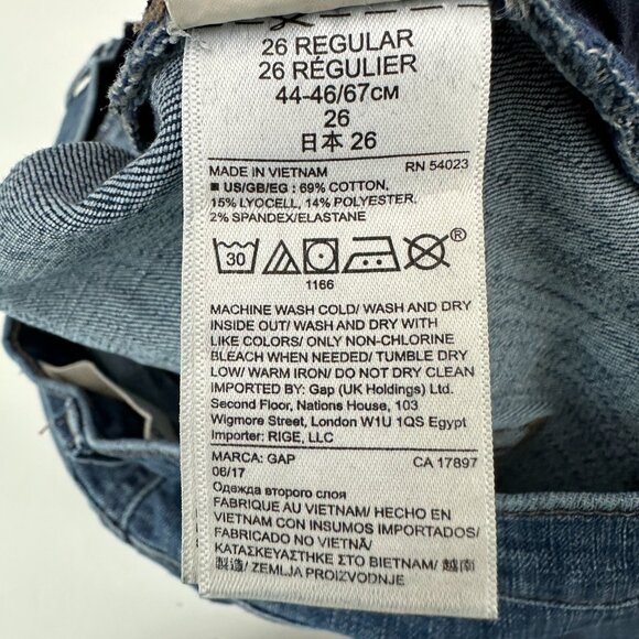 Gap Straight Women's size 26 Dark Wash Blue Denim Jeans - Picture 4 of 5